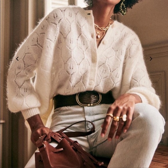 Sezane Sweaters - Sezane Phoebe Jumper or Cardigan in Ecru